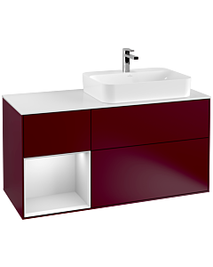 Villeroy und Boch Finion Villeroy und Boch Finion G391MTHB 120cm, cover plate white matt, Emotion, shelf left white matt lacquer, Peony Matt
